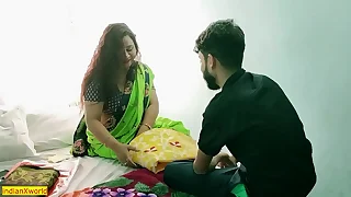 Indian hot beautiful Bhabhi one night stand sex&excl; Staggering XXX Hindi sex